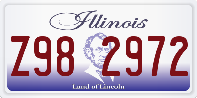 IL license plate Z982972