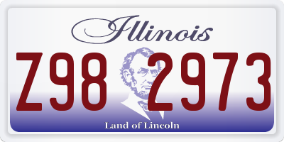 IL license plate Z982973