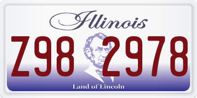 IL license plate Z982978