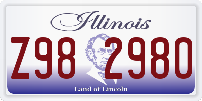 IL license plate Z982980