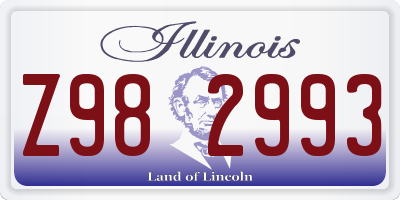 IL license plate Z982993