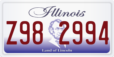 IL license plate Z982994