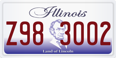 IL license plate Z983002