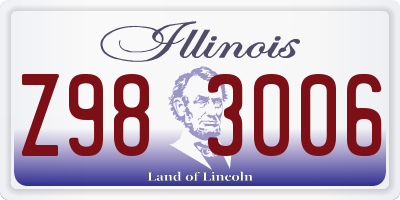 IL license plate Z983006