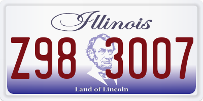 IL license plate Z983007