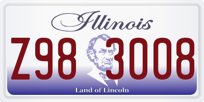 IL license plate Z983008