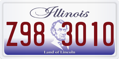 IL license plate Z983010