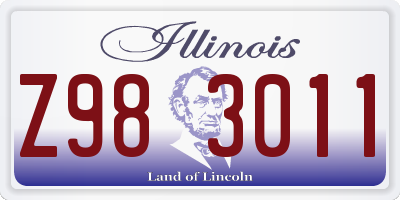 IL license plate Z983011