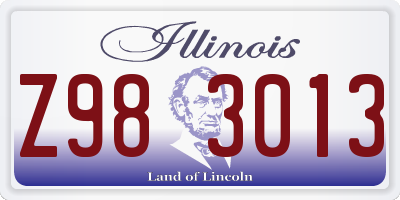 IL license plate Z983013