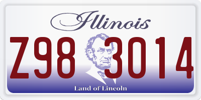 IL license plate Z983014