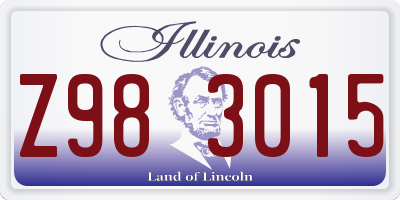 IL license plate Z983015