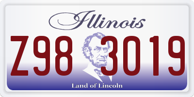 IL license plate Z983019