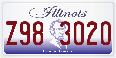 IL license plate Z983020