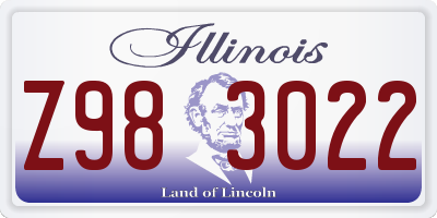 IL license plate Z983022