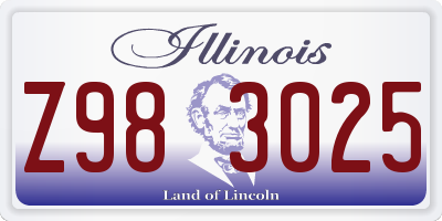 IL license plate Z983025