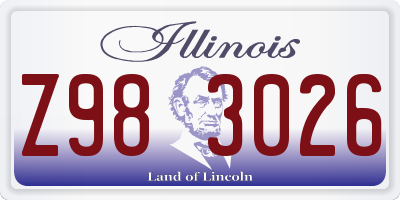 IL license plate Z983026