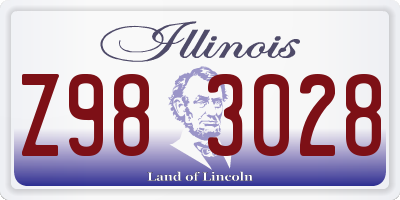 IL license plate Z983028