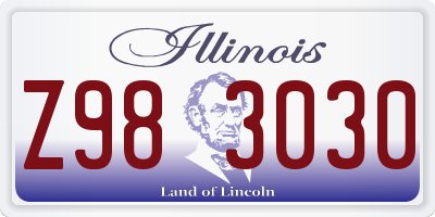 IL license plate Z983030