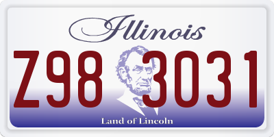 IL license plate Z983031