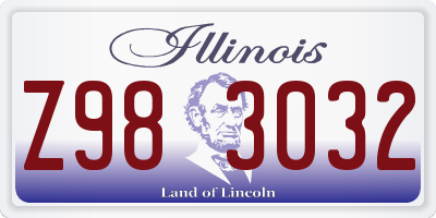 IL license plate Z983032