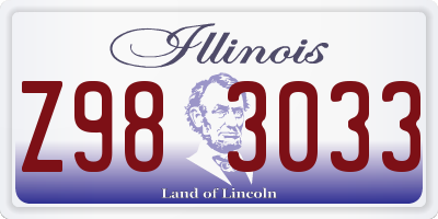 IL license plate Z983033