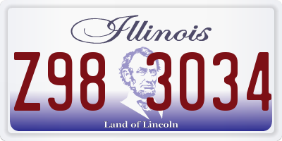 IL license plate Z983034