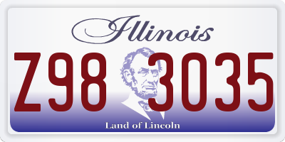 IL license plate Z983035