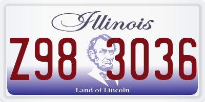 IL license plate Z983036