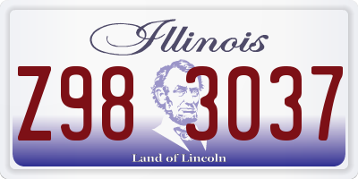 IL license plate Z983037