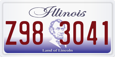 IL license plate Z983041