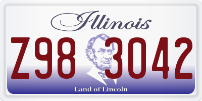 IL license plate Z983042