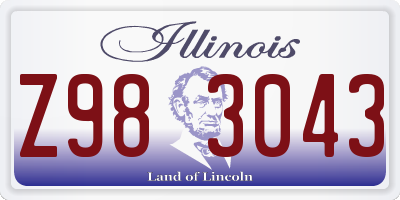 IL license plate Z983043