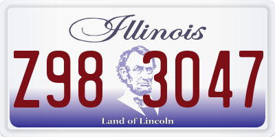 IL license plate Z983047