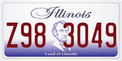 IL license plate Z983049