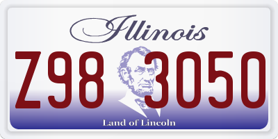 IL license plate Z983050