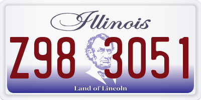 IL license plate Z983051