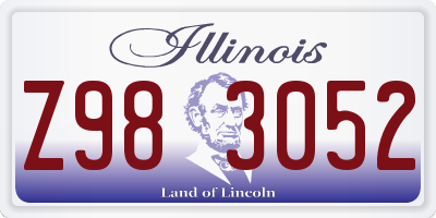 IL license plate Z983052