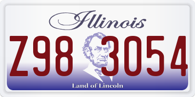 IL license plate Z983054