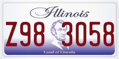 IL license plate Z983058