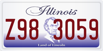 IL license plate Z983059