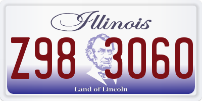 IL license plate Z983060