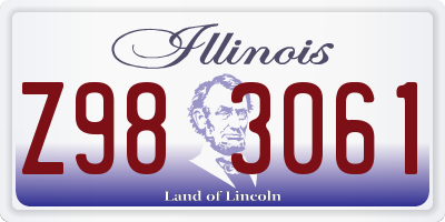 IL license plate Z983061