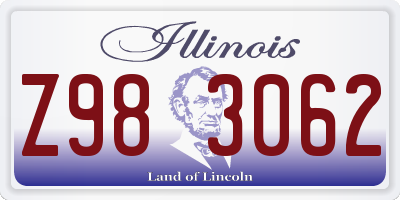 IL license plate Z983062