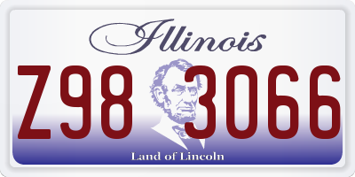 IL license plate Z983066