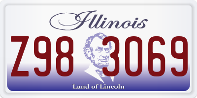 IL license plate Z983069