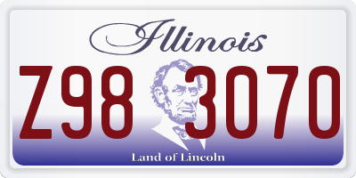 IL license plate Z983070