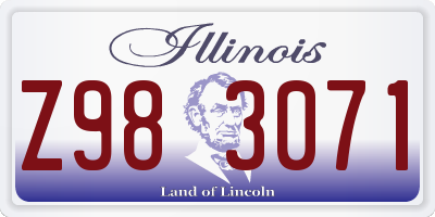 IL license plate Z983071