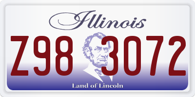 IL license plate Z983072