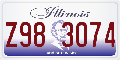 IL license plate Z983074