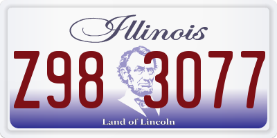 IL license plate Z983077